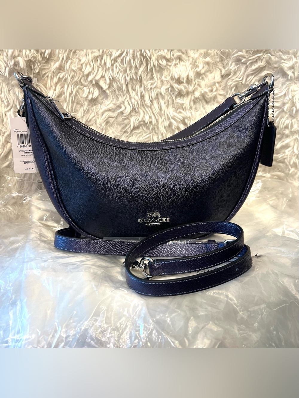 💙💙 Authentic Coach Aria Shoulder Bag in Signature canvas.💙💙NWT - Picture 8 of 17